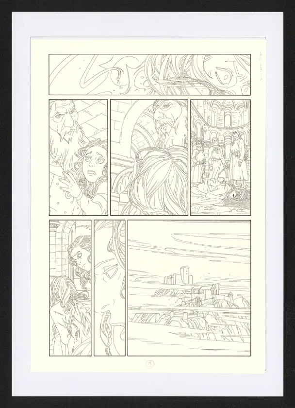 Black and white original page, Les Ogres-Dieux, La Première née (T.4), Bertrand Gatignol