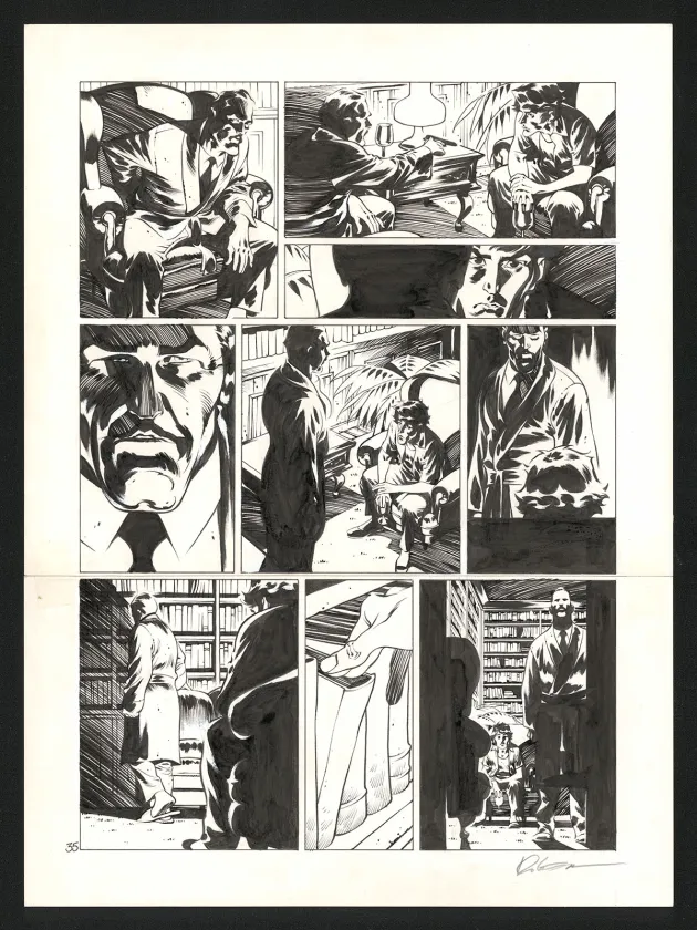 Planche noir et blanc, Jazz Maynard, Blood, Jazz and tears (T.5),  Roger