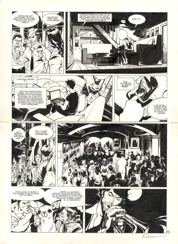 Planche noir et blanc, Jazz Maynard, Envers et contre tout (T.3),  Roger