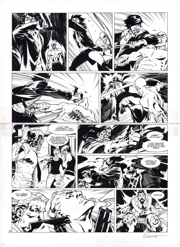 Planche noir et blanc, Jazz Maynard, Sans espoir (T.4),  Roger