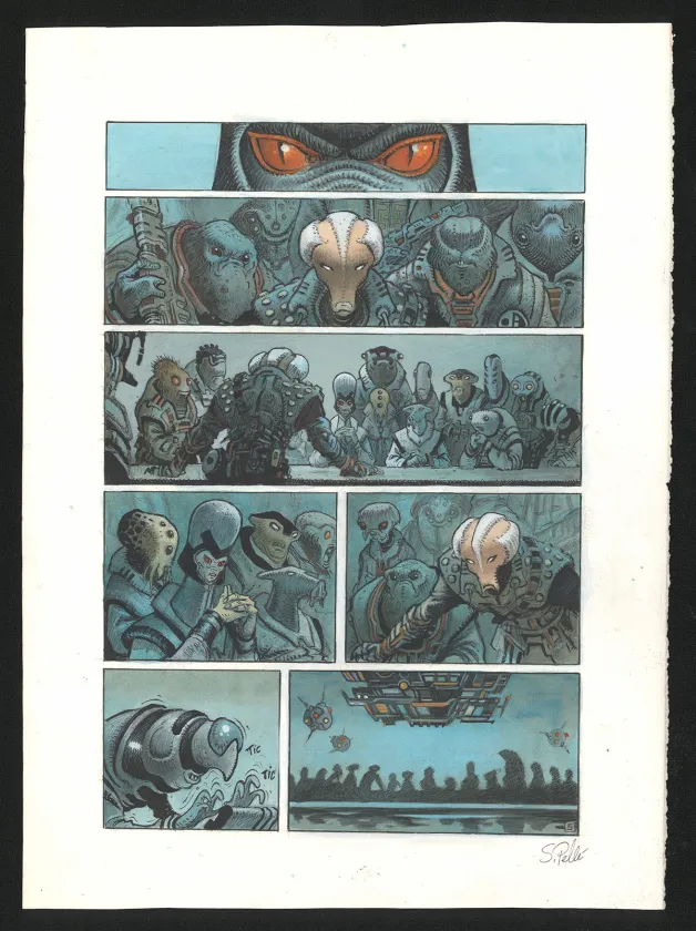 Planche couleur, Orbital, Contacts (T.8), Serge Pellé
