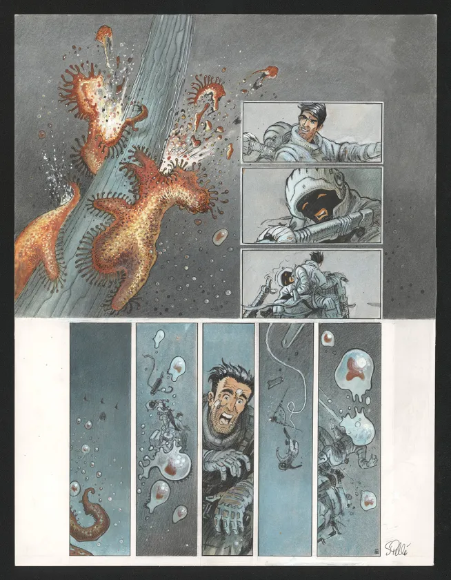 Planche couleur, Orbital, Contacts (T.8), Serge Pellé
