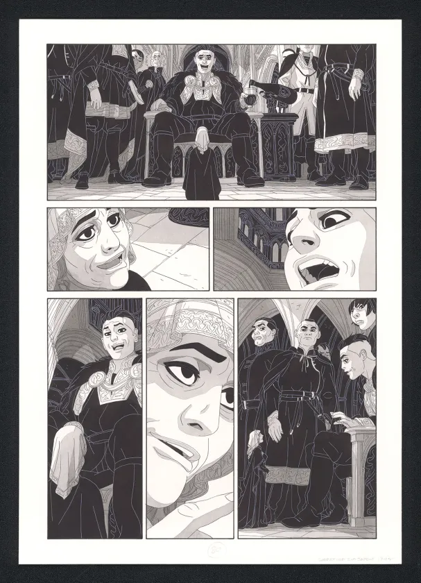Planche noir et blanc, Les Ogres-Dieux, La Première née (T.4), Bertrand Gatignol