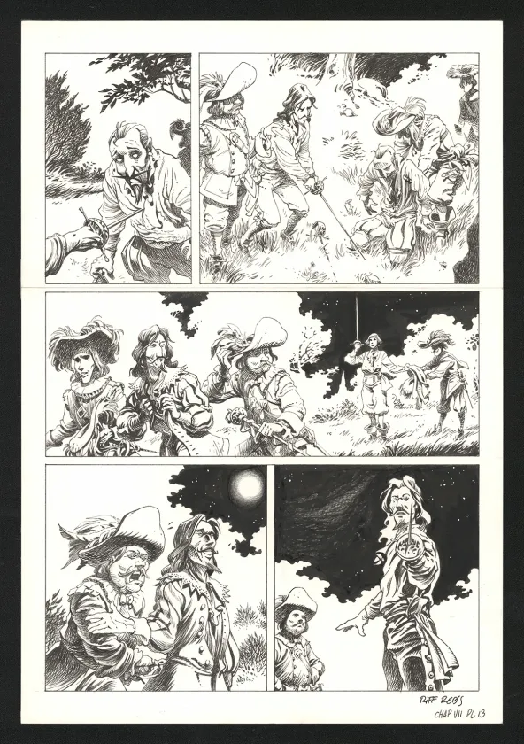Planche noir et blanc, Le Vagabond des Étoiles , Première partie (T.1),  Riff Reb's