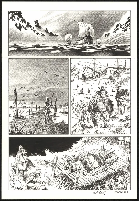 Planche noir et blanc, Le Vagabond des Étoiles , Seconde partie (T.2),  Riff Reb's
