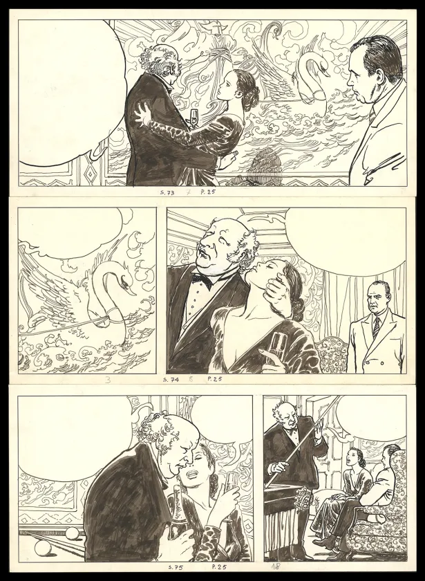 Planche noir et blanc, Le Déclic, Le Déclic 2 (T.2), Milo Manara