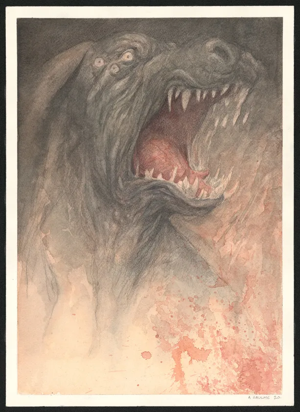 Illustration couleur, Les Carnets Lovecraft, Le Molosse, Armel Gaulme