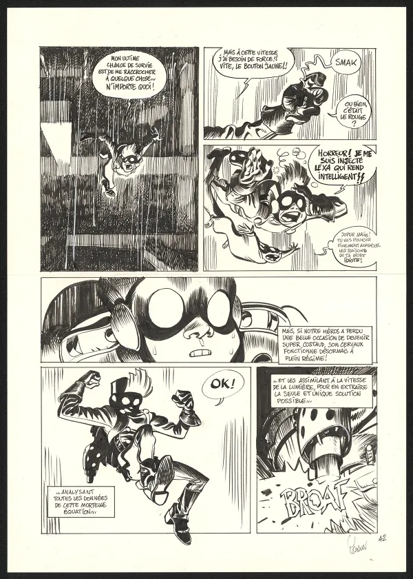 Planche noir et blanc, SuperGroom, Héros malgré lui (T.1),  Yoann