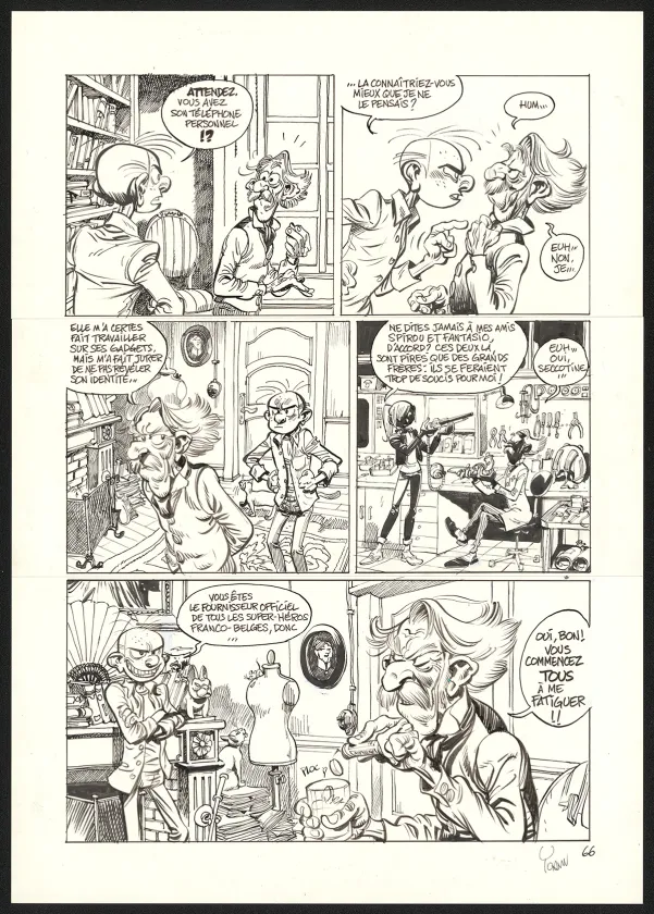 Black and white original page, SuperGroom, La Guerre olympique (T.2),  Yoann