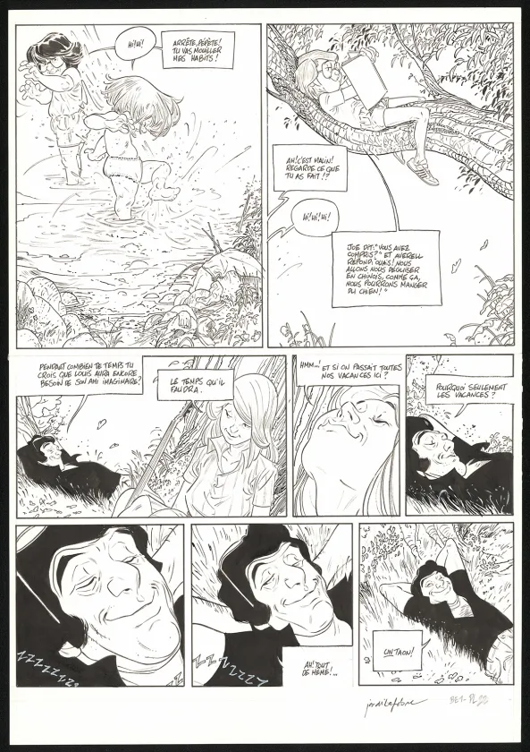Planche noir et blanc, Les Beaux étés, Cap au Sud ! (T.1), Jordi Lafebre