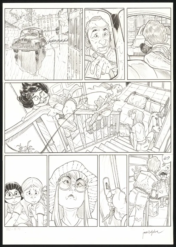 Black and white original page, Les Beaux étés, La Calanque (T.2), Jordi Lafebre