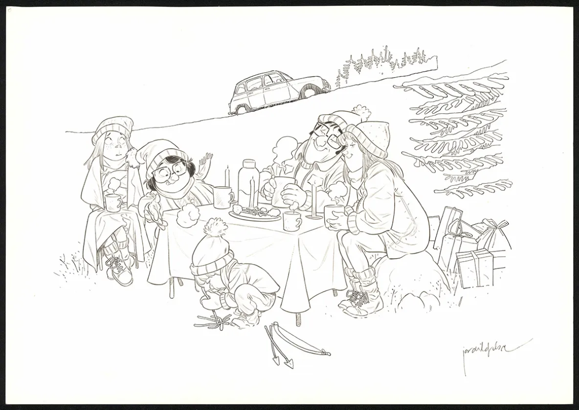 Illustration noir et blanc, Les Beaux étés, Jordi Lafebre