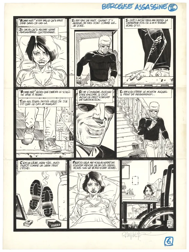 Planche noir et blanc, Berceuse assassine, Les Jambes de Martha (T.2), Ralph Meyer