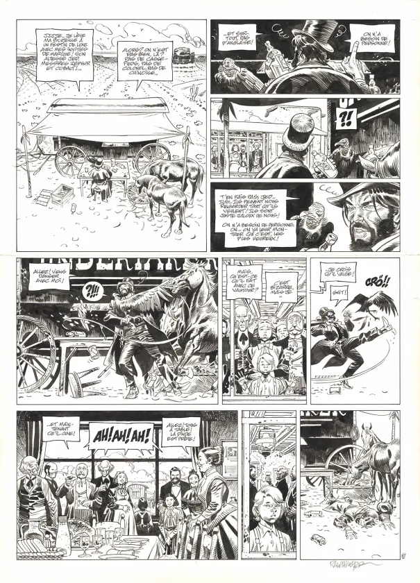 Planche noir et blanc, Undertaker, L'Indien blanc (T.5), Ralph Meyer