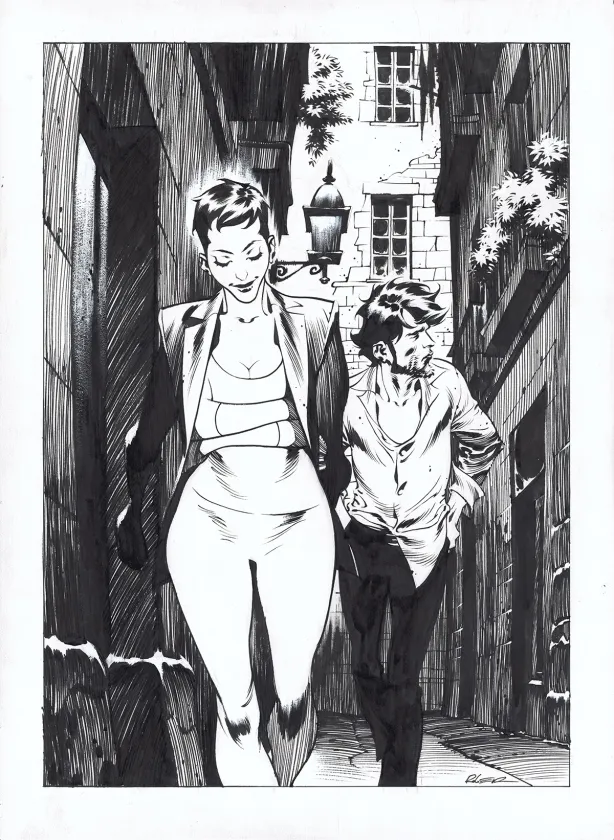 Black and white illustration, Jazz Maynard,  Roger