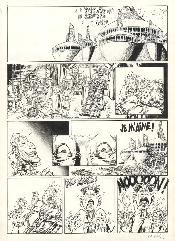 Planche noir et blanc, Trolls de Troy, Jean-Louis Mourier