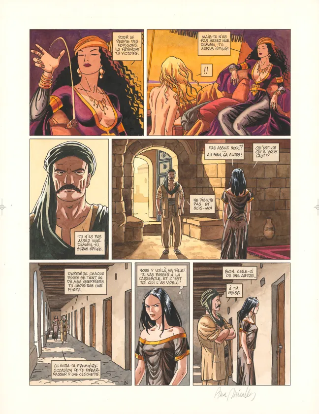 Colored original page, Djinn, Les 30 clochettes (T.2), Ana Miralles