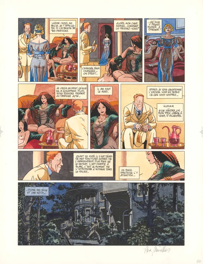 Colored original page, Djinn, Les 30 clochettes (T.2), Ana Miralles