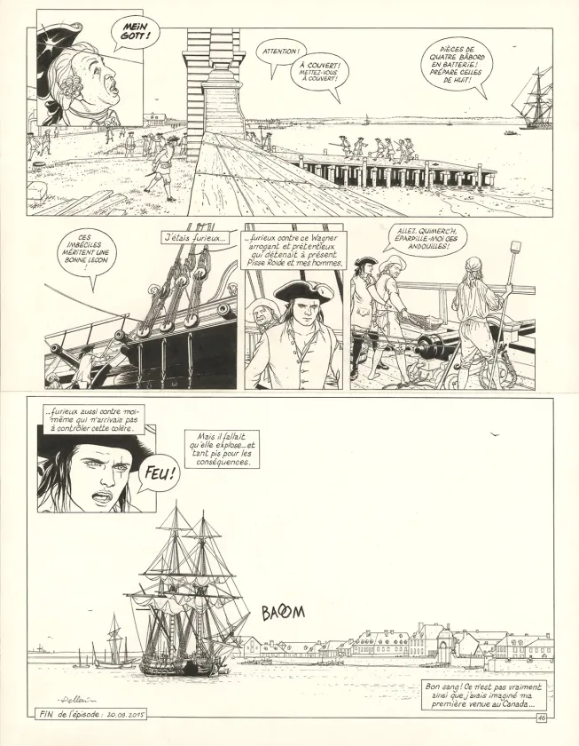 Planche noir et blanc, L'Épervier, Coulez la Méduse ! (T.9), Patrice Pellerin