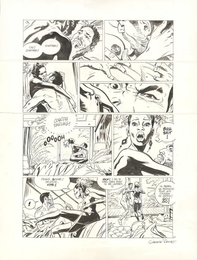 Planche noir et blanc, Sangoma, les damnés de Cape Town, Corentin Rouge