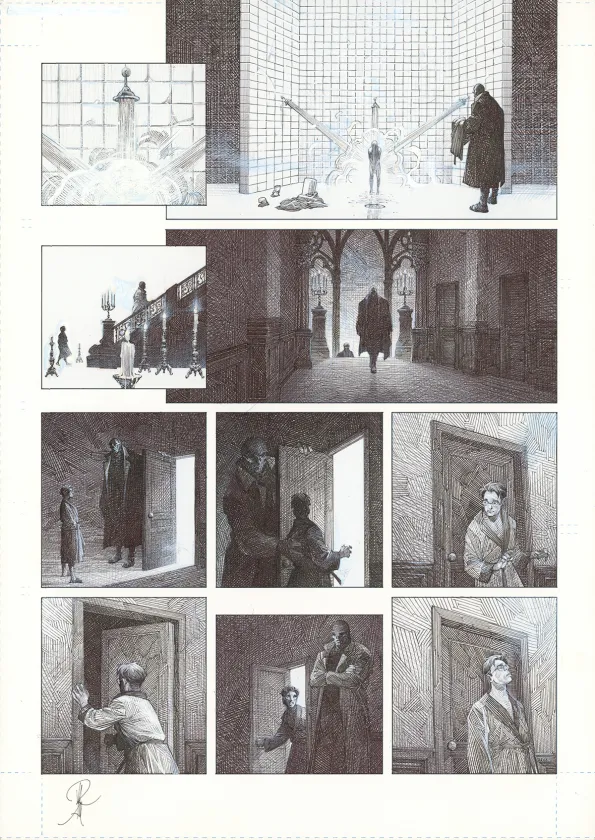 Planche noir et blanc, La Mort vivante, Alberto Varanda