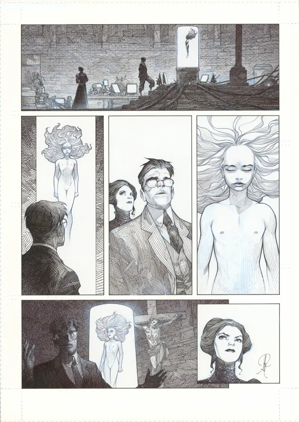 Planche noir et blanc, La Mort vivante, Alberto Varanda