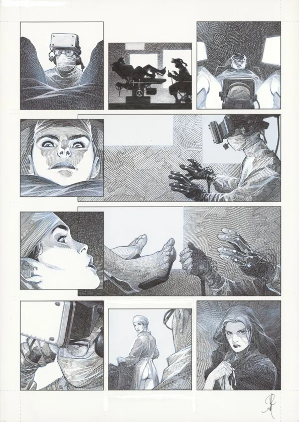 Planche noir et blanc, La Mort vivante, Alberto Varanda