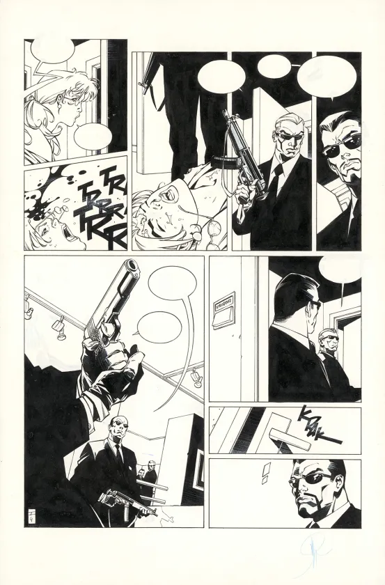 Planche noir et blanc, Bloodline, Issue 1 (T.1), Alberto Varanda