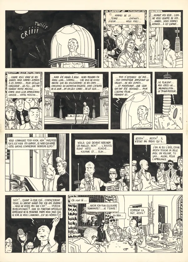 Planche noir et blanc, Ray Banana, Berceuse électrique (T.1), Ted Benoit