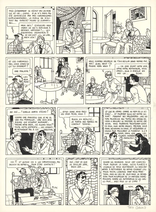 Planche noir et blanc, Ray Banana, Berceuse électrique (T.1), Ted Benoit