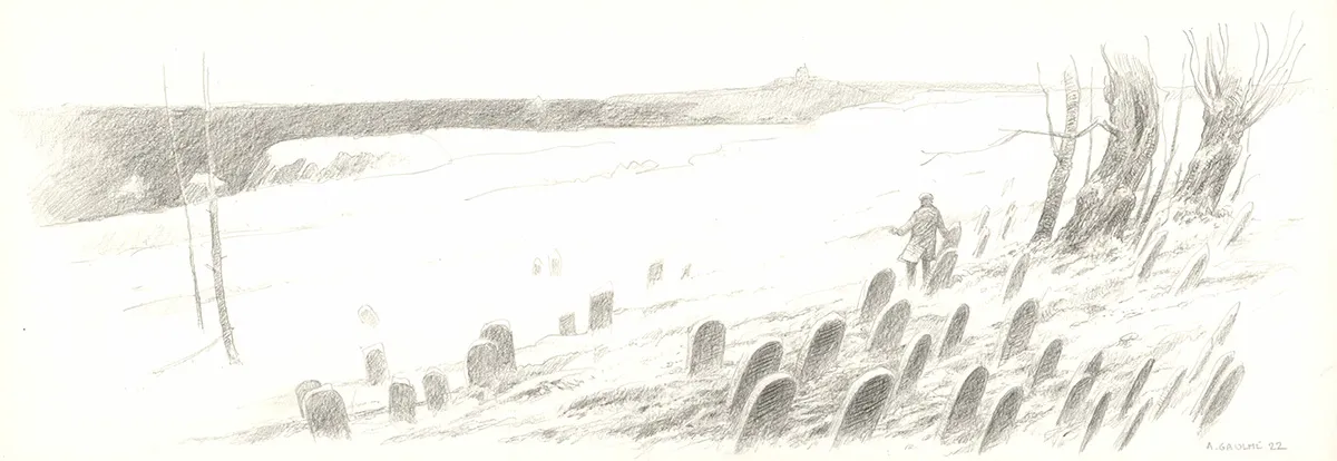 Illustration noir et blanc, Les Carnets Lovecraft, Le Festival , Armel Gaulme