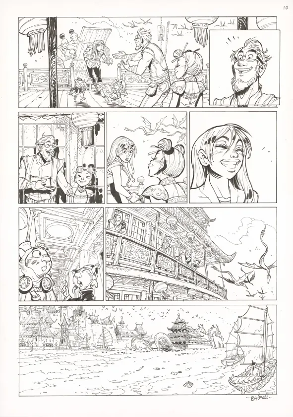 Planche noir et blanc, Ekhö Monde miroir, Un fantôme à Pékin (T.10), Alessandro Barbucci
