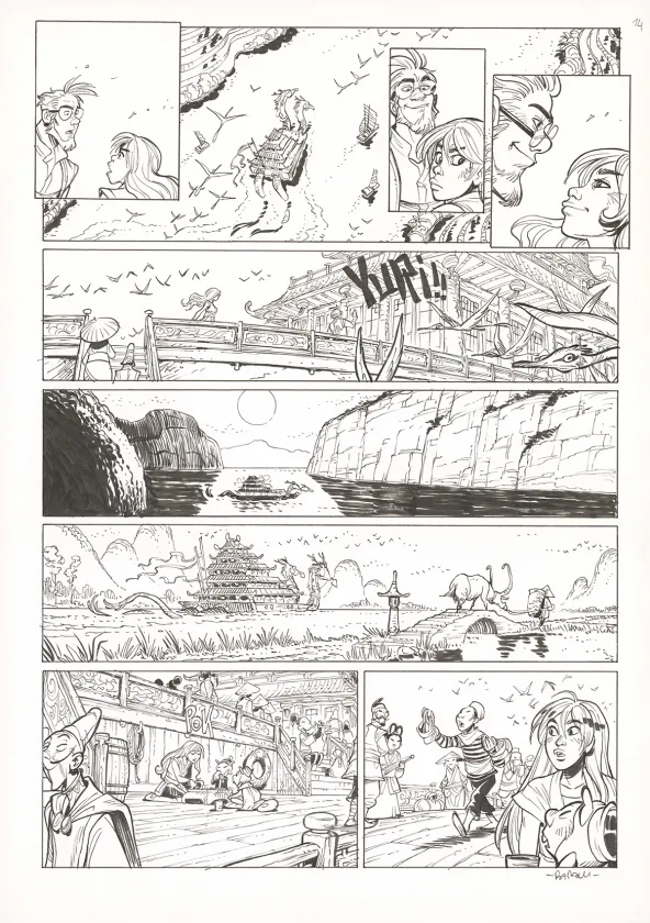 Planche noir et blanc, Ekhö Monde miroir, Un fantôme à Pékin (T.10), Alessandro Barbucci
