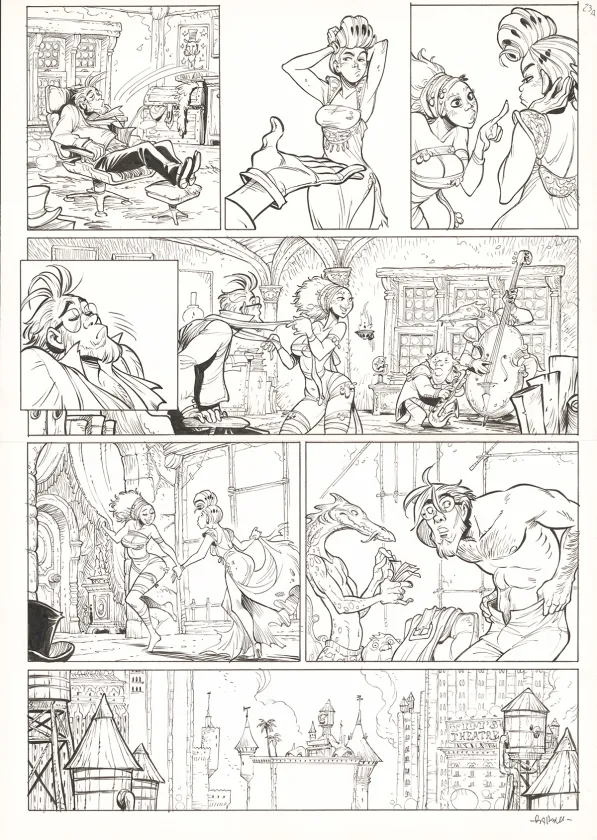 Planche noir et blanc, Ekhö Monde miroir, La Sirène de Manhattan (T.8), Alessandro Barbucci