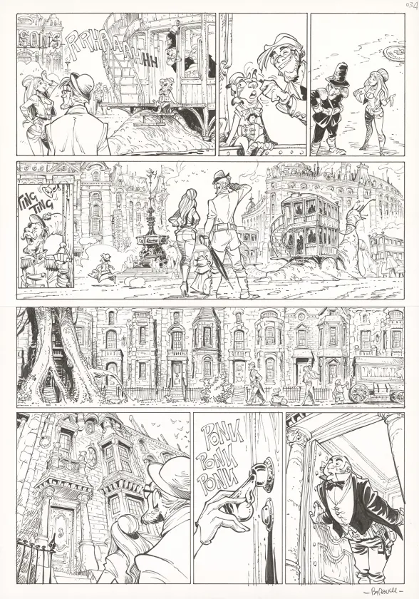 Planche noir et blanc, Ekhö Monde miroir, Swinging London (T.7), Alessandro Barbucci