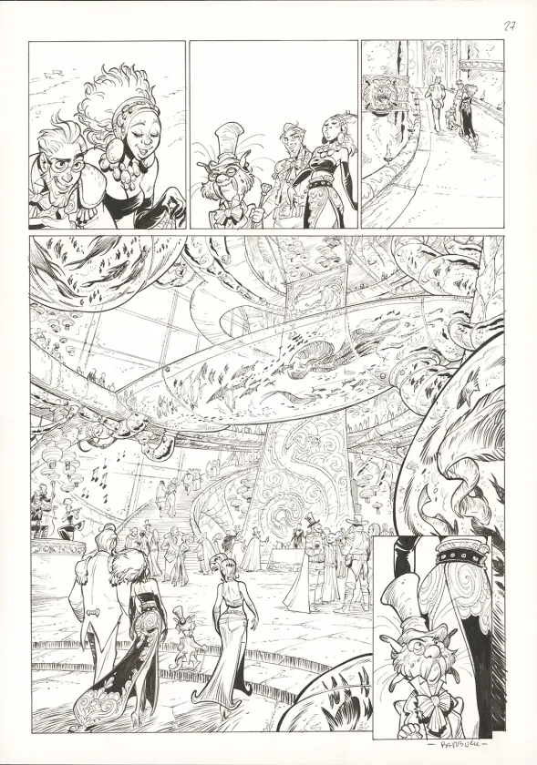 Black and white original page, Ekhö Monde miroir, La Sirène de Manhattan (T.8), Alessandro Barbucci