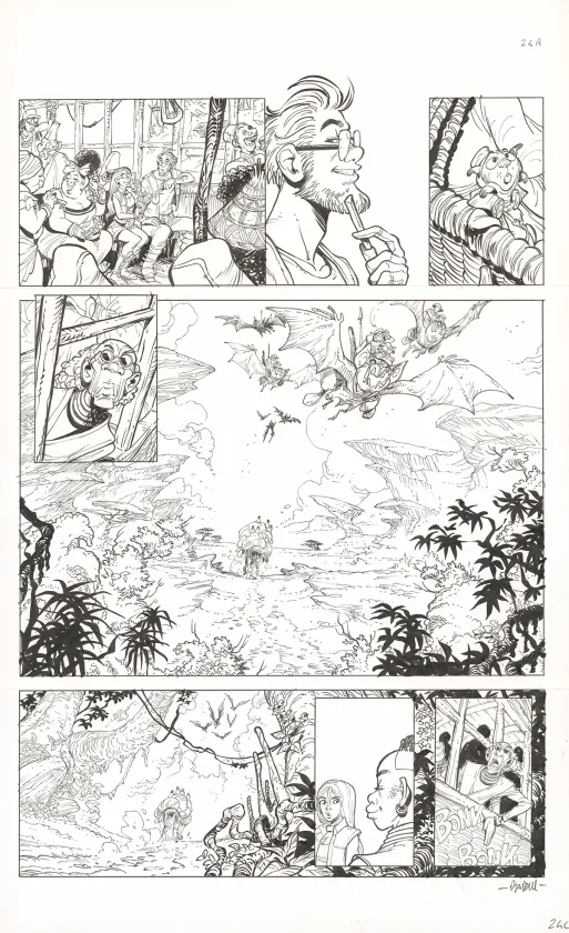 Black and white original page, Ekhö Monde miroir, Abidjan-Nairobi Express (T.9), Alessandro Barbucci