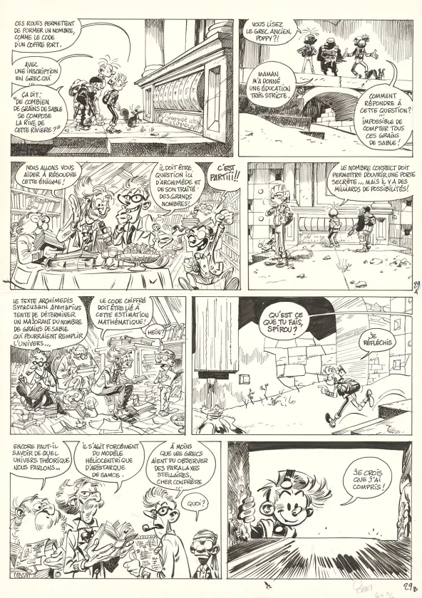 Planche noir et blanc, Spirou et Fantasio, Le Groom de Sniper Alley (T.54),  Yoann