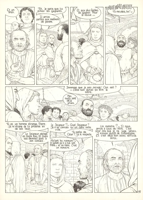 Black and white original page, Murena, La Déesse Noire (T.5), Philippe Delaby