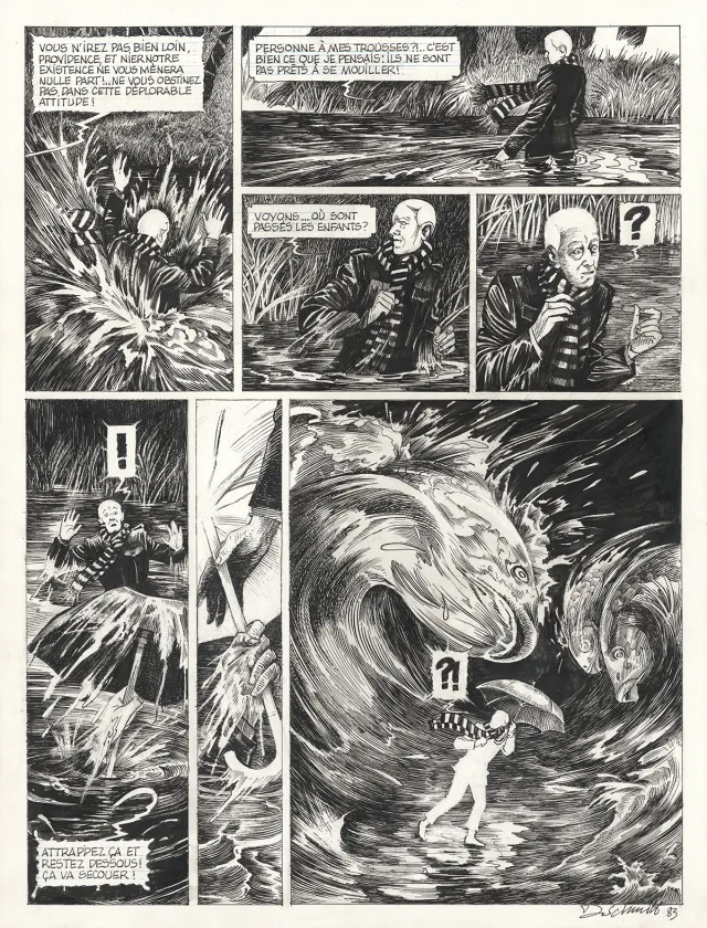 Planche noir et blanc, Le Bestiaire du crépuscule, Daria Schmitt
