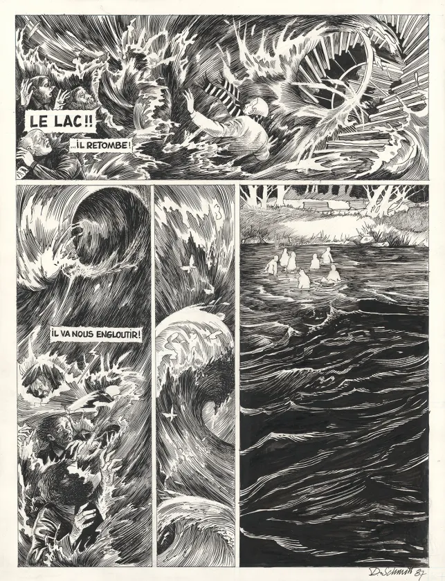 Planche noir et blanc, Le Bestiaire du crépuscule, Daria Schmitt