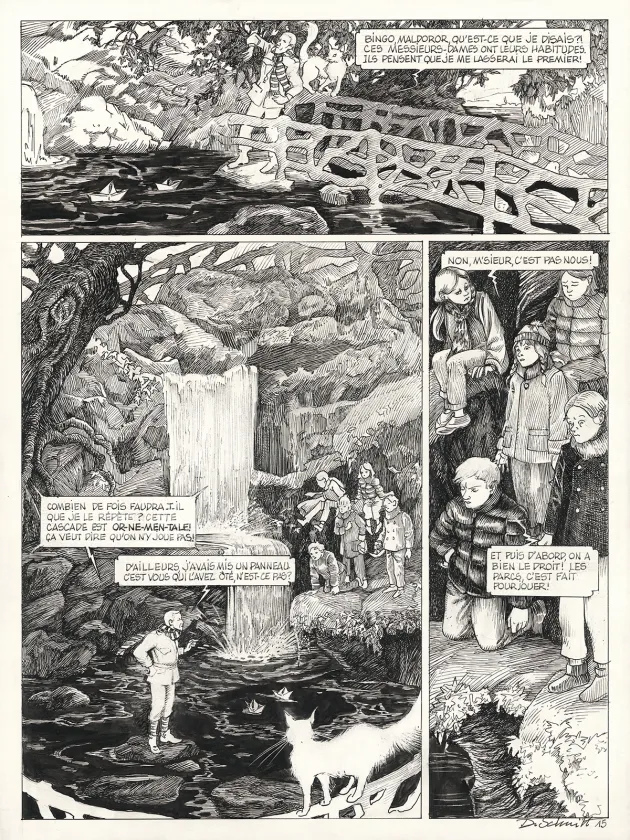 Planche noir et blanc, Le Bestiaire du crépuscule, Daria Schmitt