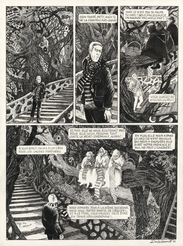 Planche noir et blanc, Le Bestiaire du crépuscule, Daria Schmitt