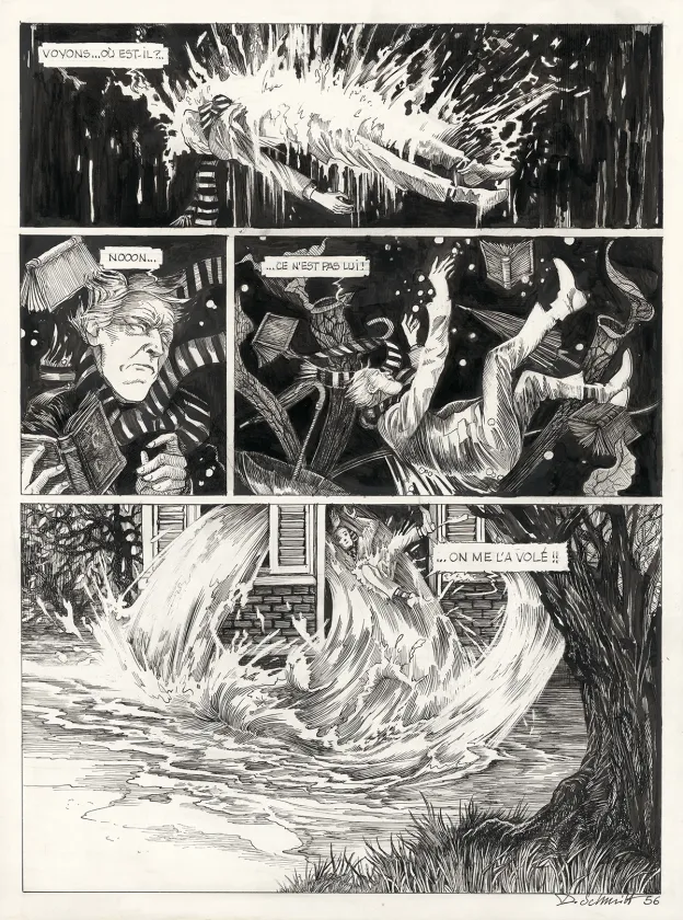 Planche noir et blanc, Le Bestiaire du crépuscule, Daria Schmitt