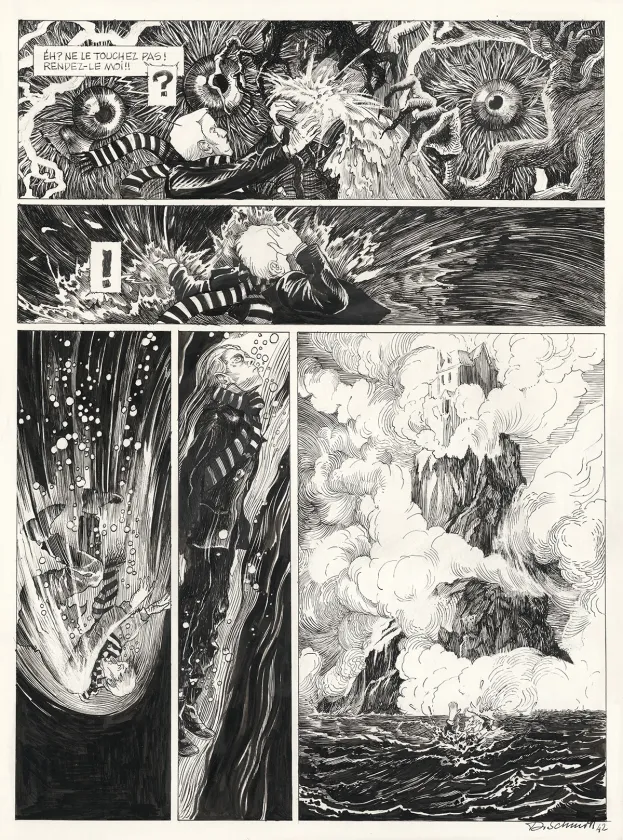 Planche noir et blanc, Le Bestiaire du crépuscule, Daria Schmitt