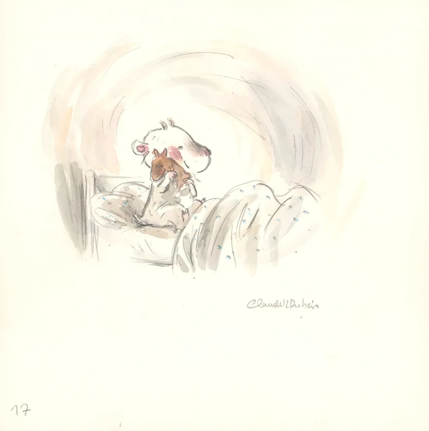 Illustration couleur, Bibi, Bibi et le secret des doudous, Claude K. Dubois