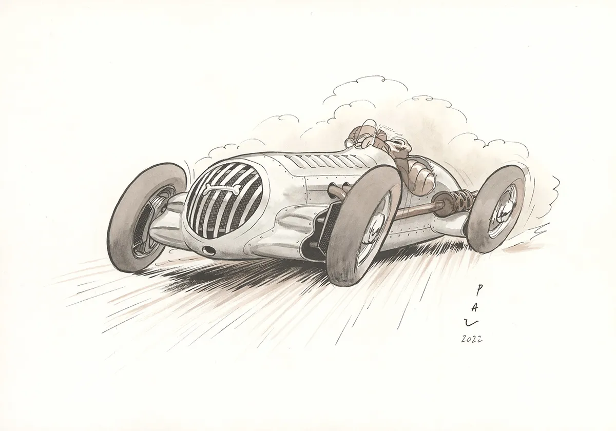 Illustration couleur, Curtiss Hill,  Pau 