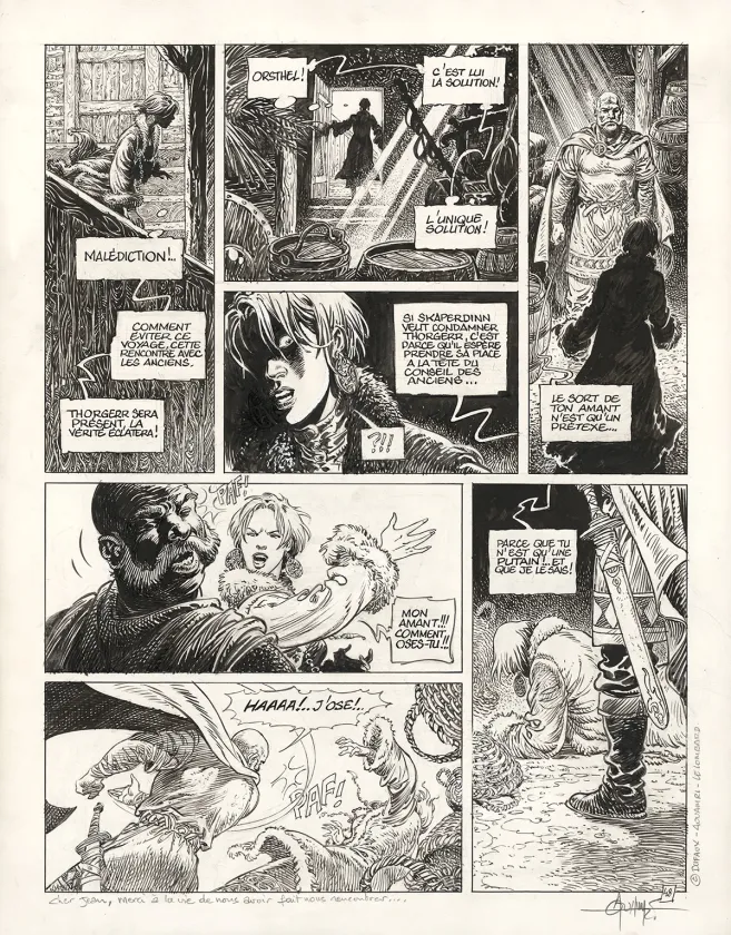 Planche noir et blanc, Saga Valta , Mohamed Aouamri
