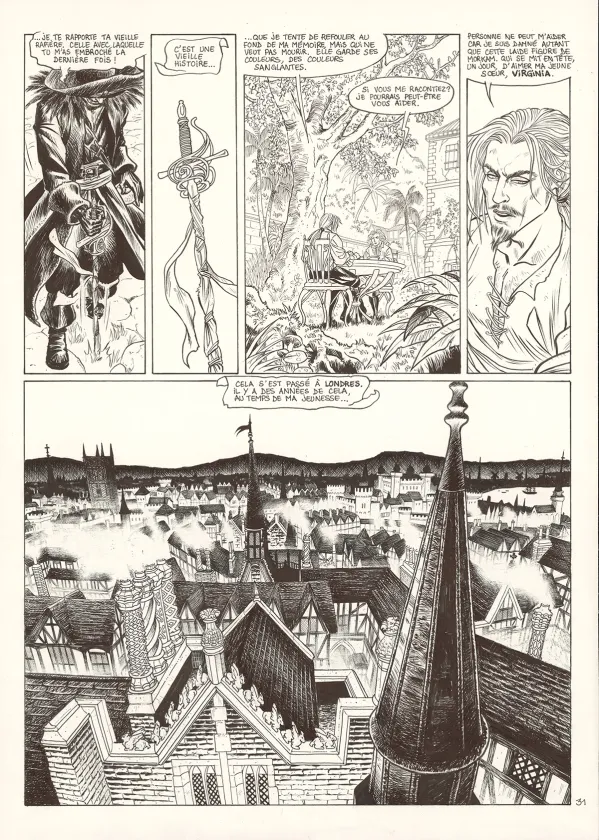 Black and white original page, Barracuda,  Jérémy