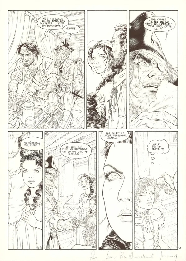Black and white original page, Barracuda,  Jérémy
